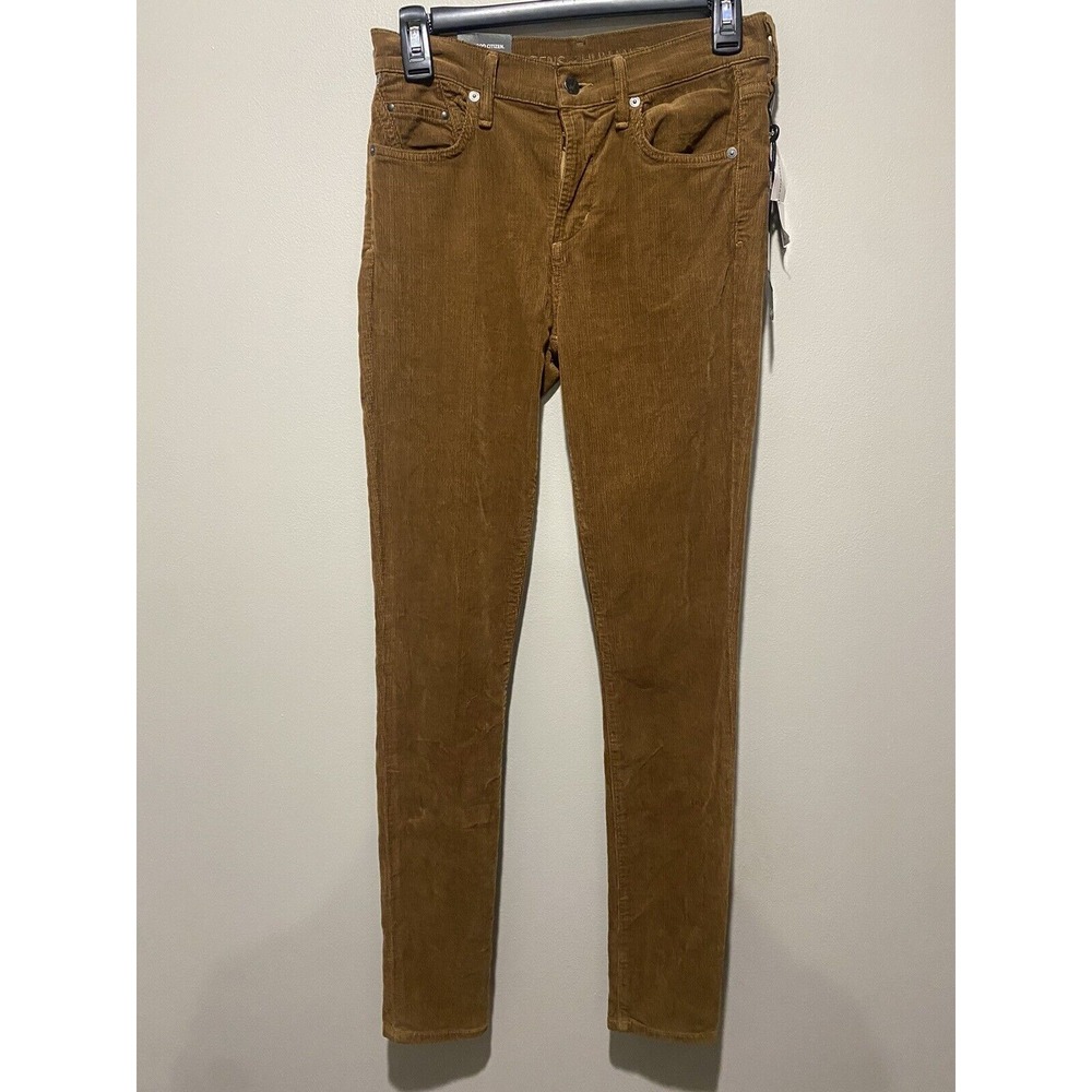 NWT Citizens Of Humanity Rocket High Rise Skinny Corduroy Brown Pants, Sz 26